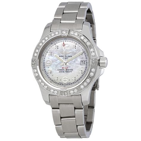 Breitling Colt Lady Mother of Pearl Diamond Watc 